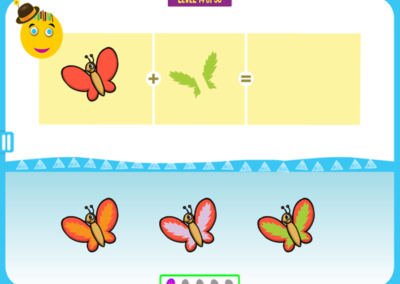 Level 14 of 50: Notice the color of the butterfly's wing pattern.